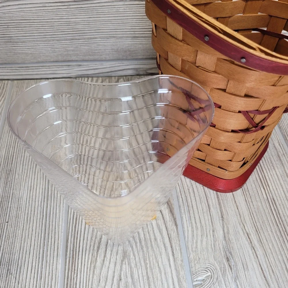 Longaberger Sweetheart True Love Basket‎ 2008 Red Heart Lid Protector Primitive